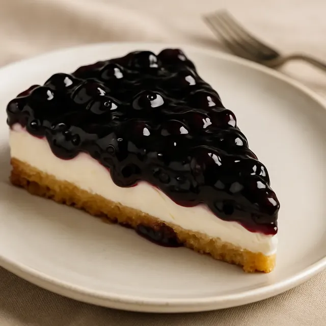 Tarta de Queso de Limón Meyer y Arándanos
