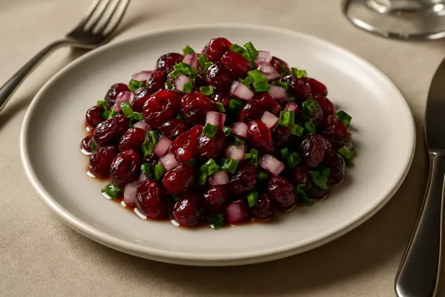 Salsa di mirtilli rossi e jalapeño