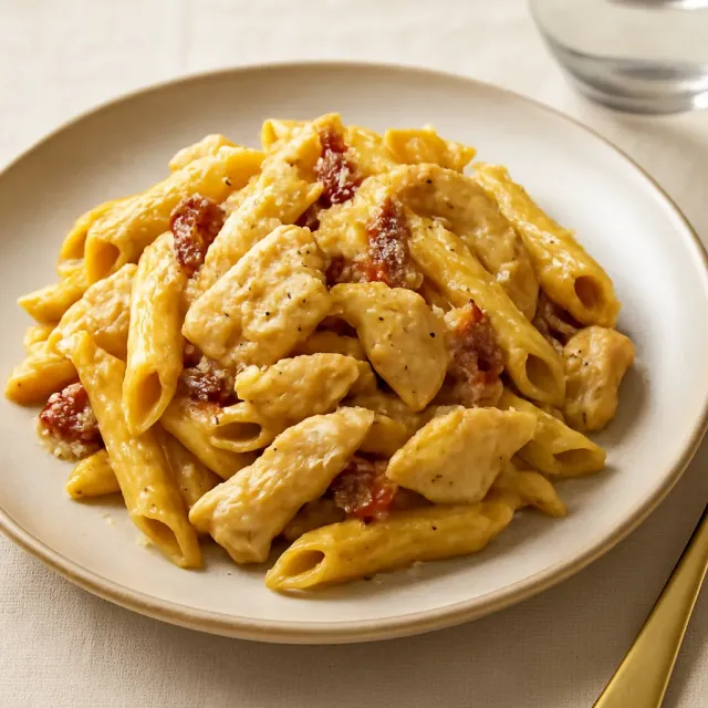 Mỳ Carbonara Gà Bốn Loại Phô Mai