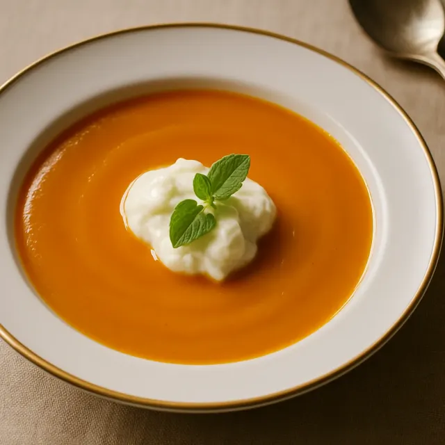 Sopa de Abóbora com Cream Cheese