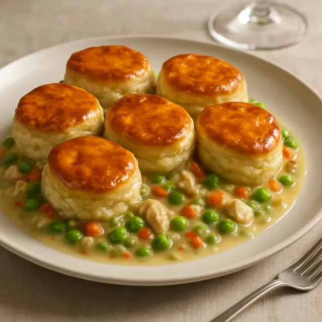 Pastel de Pollo Fabuloso de Mamá con Corteza de Galletas