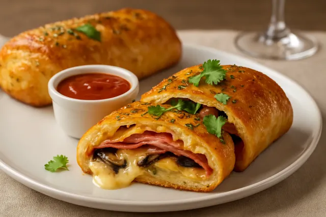 Стромболи с мясом и овощами
