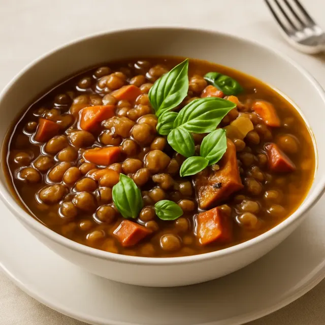 Sopa de Lentejas y Jamón en Olla Lenta