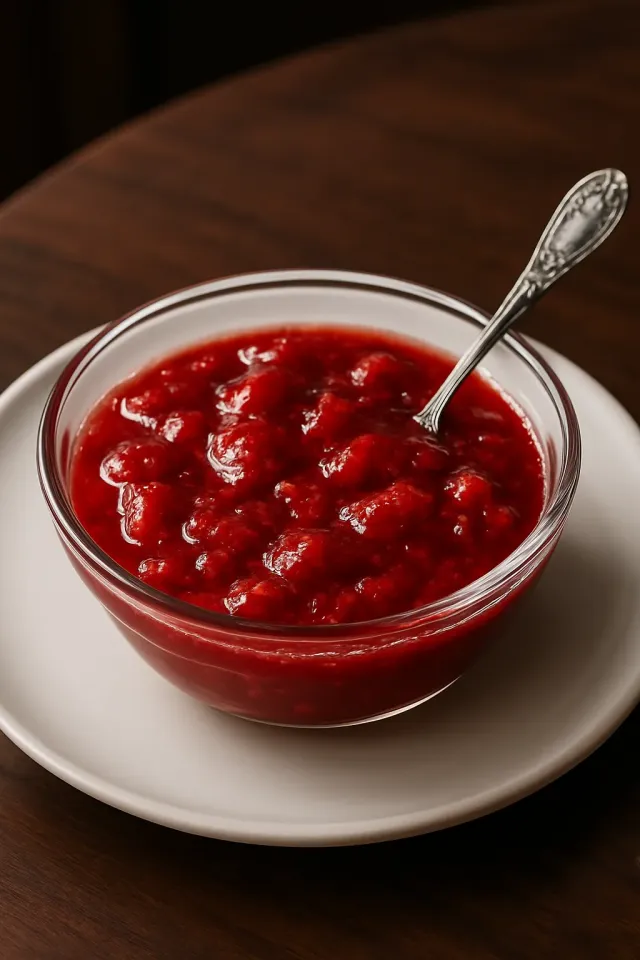Salsa de Manzana y Frambuesa en Olla Lenta