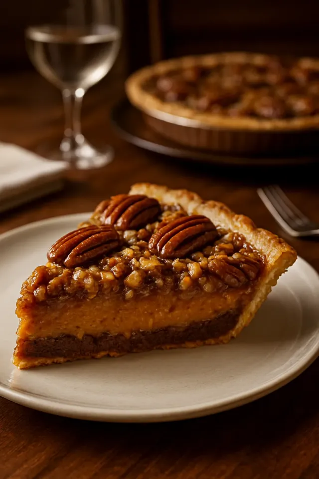 Pai Pecan Labu Cokelat