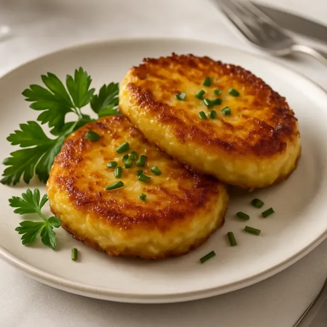 Panko Crusted Mashed Potato Cakes