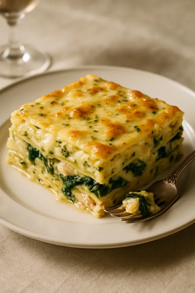 Lasaña de Pollo y Queso Blanco