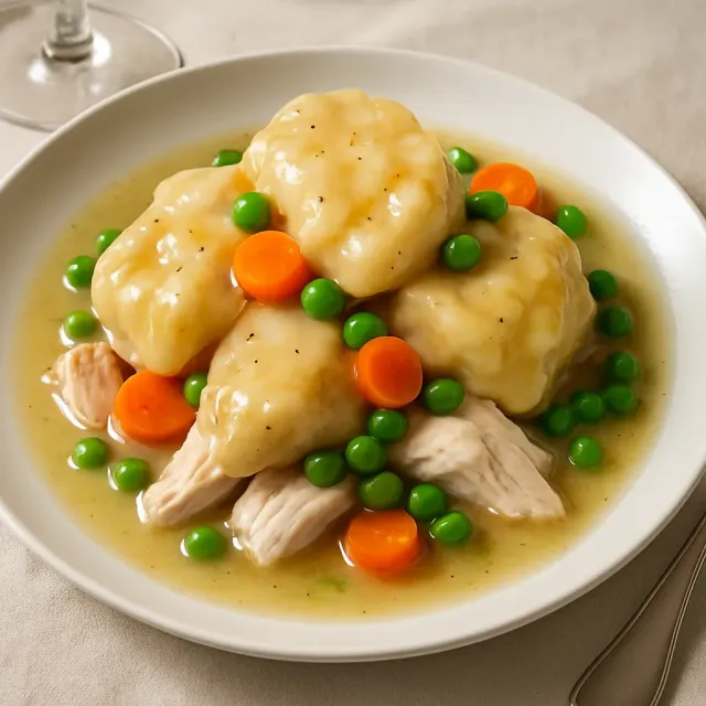 Более здоровая курица с клецками в медленноварке