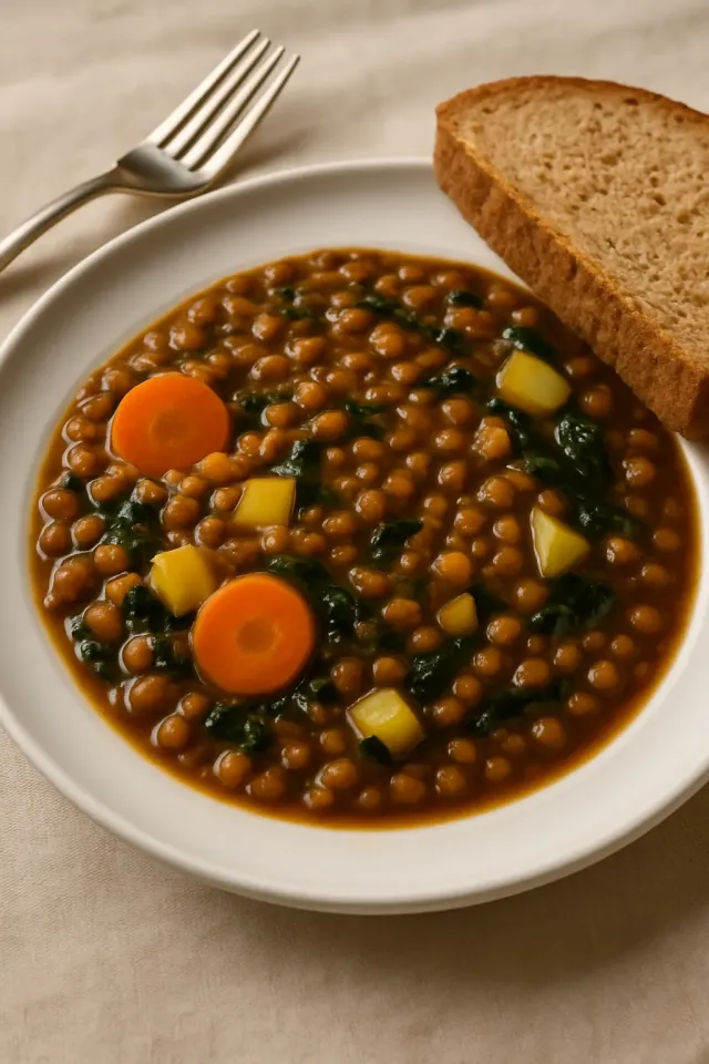 Marokkanische Linsensuppe mit Gemüse