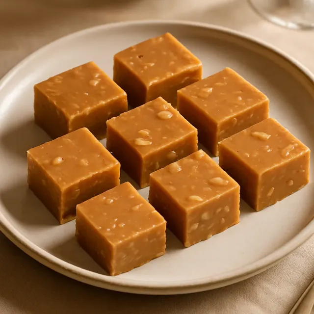 Fudge de Micro-ondas de Pasta de Amendoim
