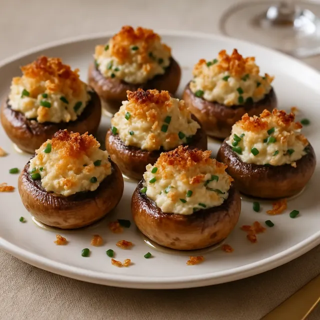 Champignons farcis végétariens faciles