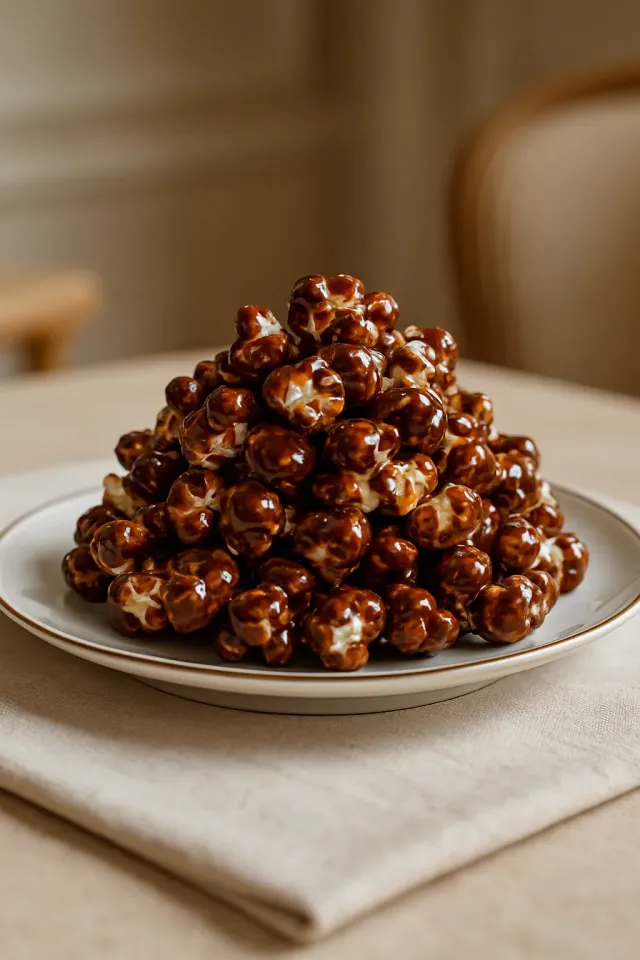 Pop-corn au chocolat et aux amandes