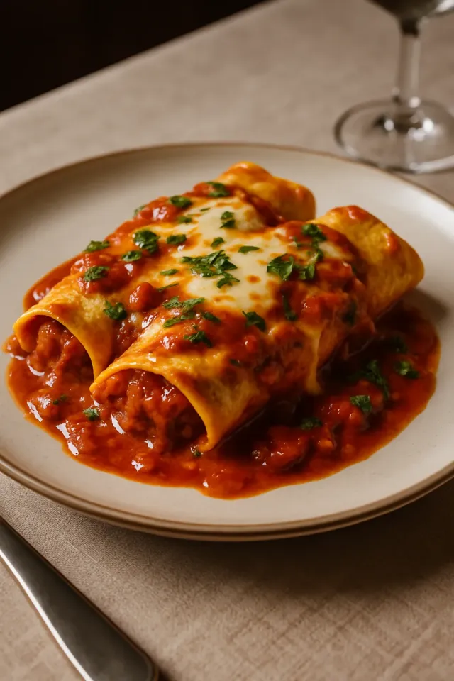 Easy Sausage Manicotti Bake