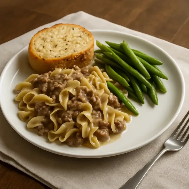 Einfaches Rinderhack-Stroganoff