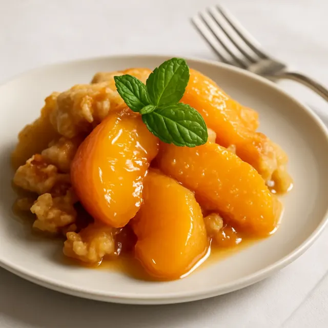 Cobbler de melocotón y plátano sin azúcar