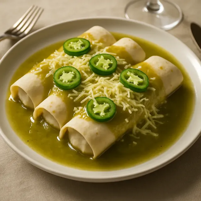 Jalapeño Cream Cheese Chicken Enchiladas