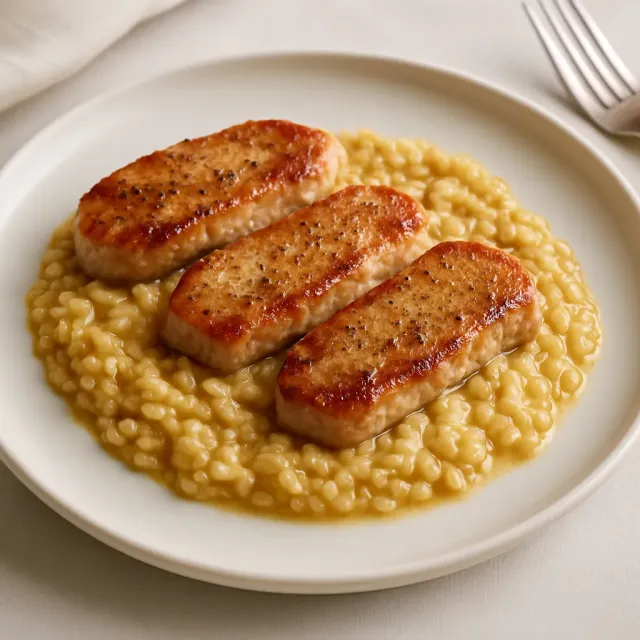 Caçarola de Costeleta de Porco e Arroz