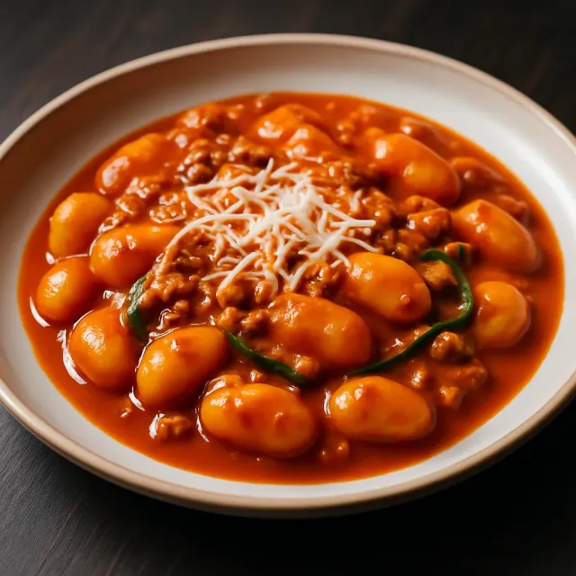 Votka Soslu Sosisli Gnocchi