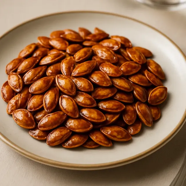 Graines de citrouille caramélisées à la cannelle et au gingembre