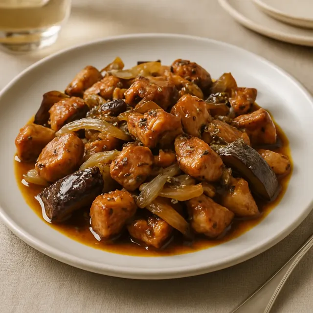 Mediterranean Chicken with Eggplant