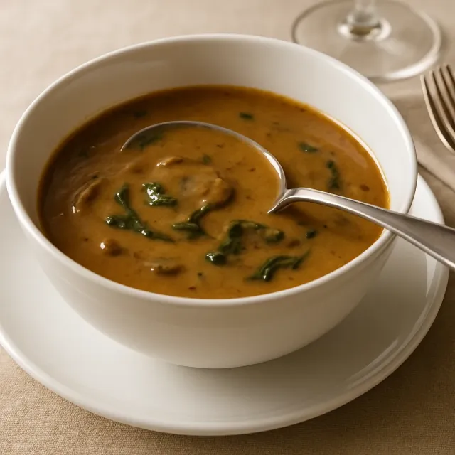 Vegan Mushroom and Kale Soup