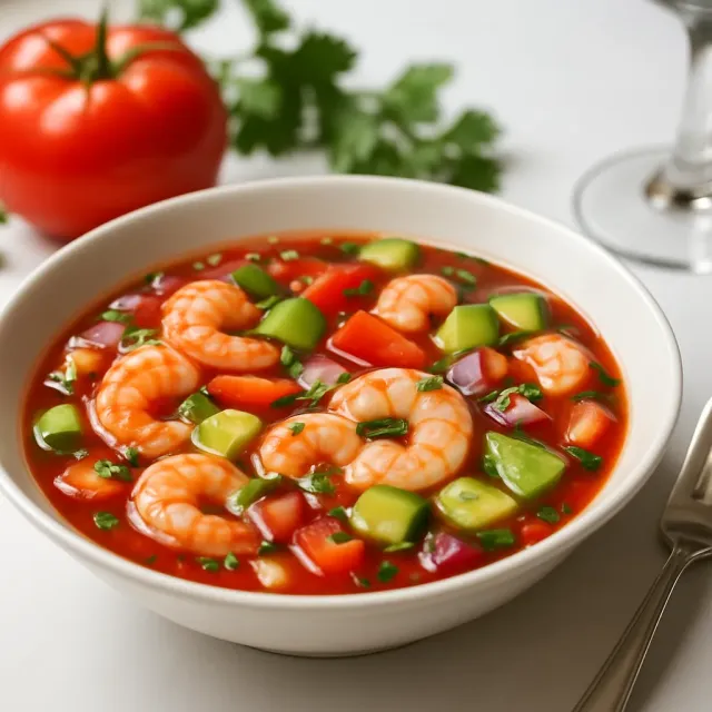 Gaspacho aux crevettes