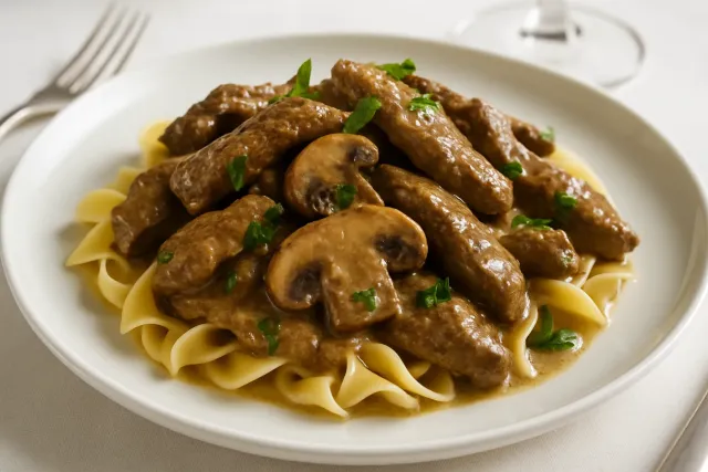 澳洲风味牛肉蘑菇斯托加诺夫