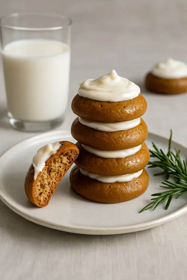 Biscoitos de Gengibre com Cobertura de Cream Cheese