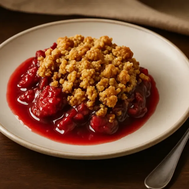 Crumble de Morango Caseiro