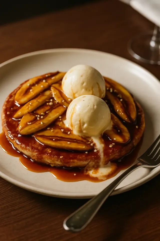 Bananas Foster Knuspriger Reis