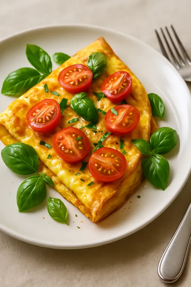 Domates ve Sarımsaklı Omlet
