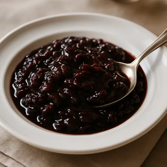 Pudín Tailandés de Arroz Negro Pegajoso