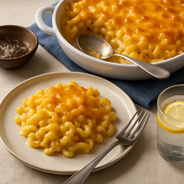 Macarrão com Queijo Assado Saboroso