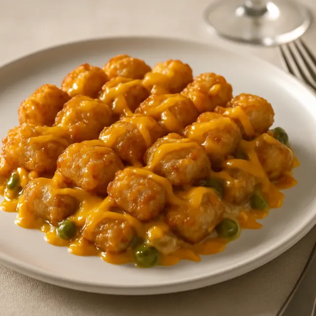 Cacerola de judías verdes y tater tots