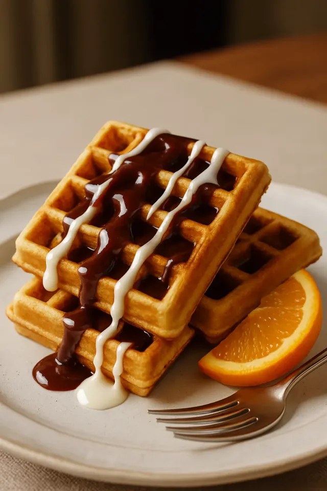 Bánh Waffle Cuộn Quế