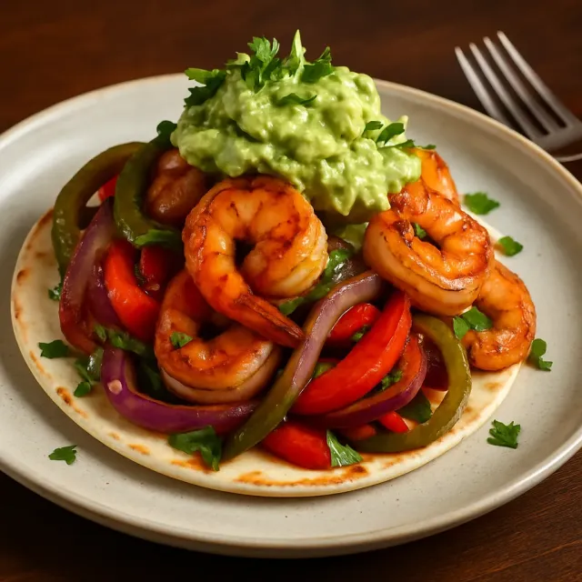Fajitas aux crevettes au four à air chaud