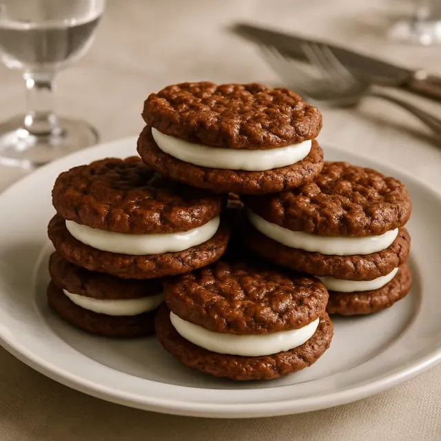 Oatmeal Cream Pies dengan Cokelat