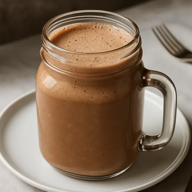 Batido de Cacao, Plátano y Mantequilla de Maní