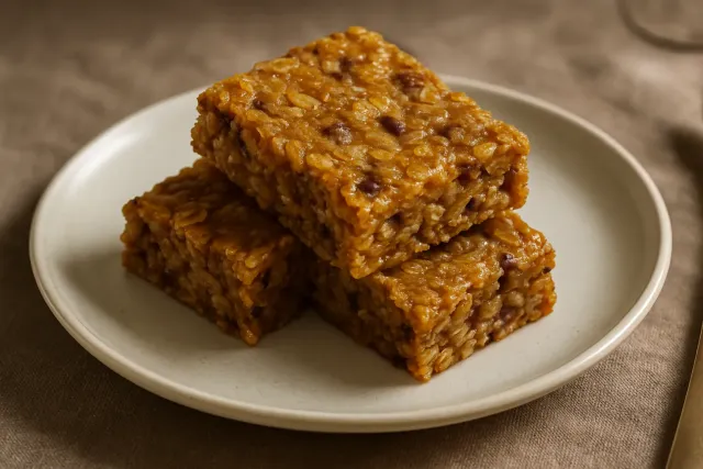 Barras de Avena y Mantequilla de Maní