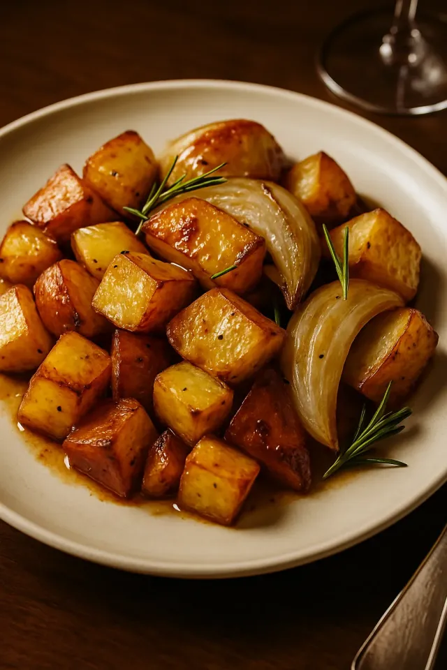 Batatas e Cebolas Assadas - Fácil e Delicioso