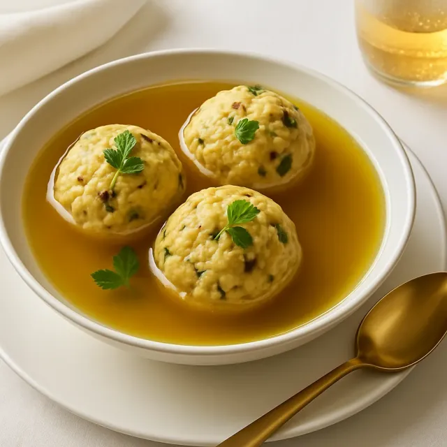 Sopa de Bolinhos de Matzá Fabulosa da Vovó