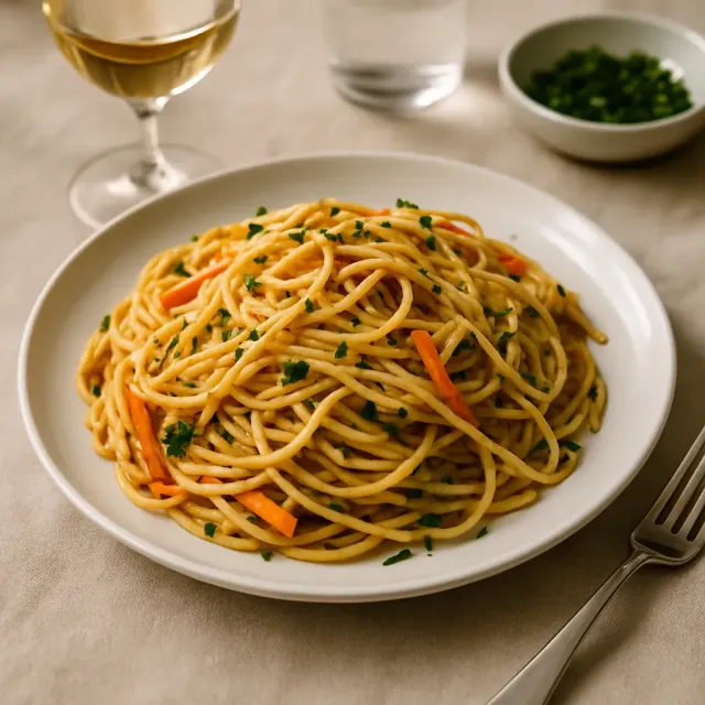 Filipino Pancit Bihon with Canton