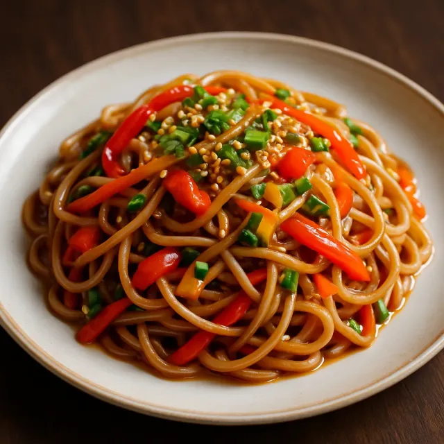 สลัดเส้นบะหมี่งา