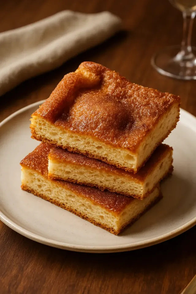 Barras de Cheesecake de Churros