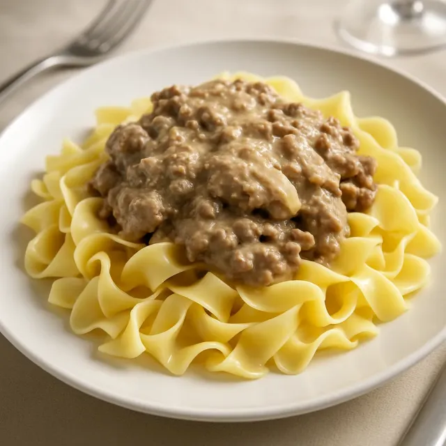 Hackfleisch Stroganoff