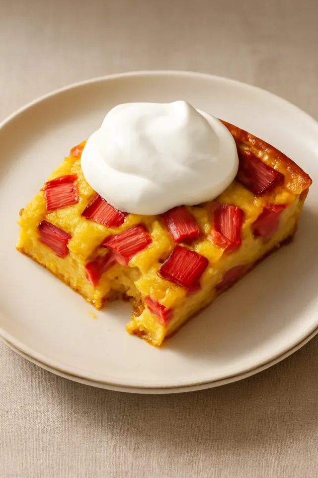 Clafoutis Rabarber-Susu Fermentasi