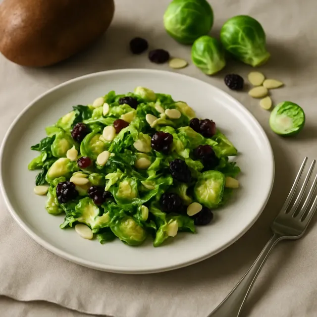 La ensalada perfecta de pera y coles de Bruselas