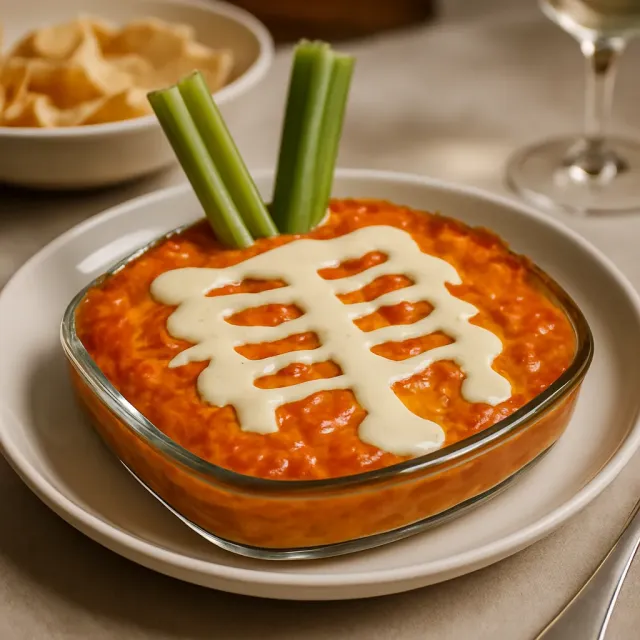 Dip de Alitas de Pollo con Queso Azul