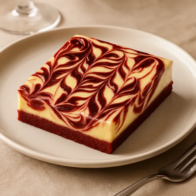 Brownies de Cheesecake de Veludo Vermelho