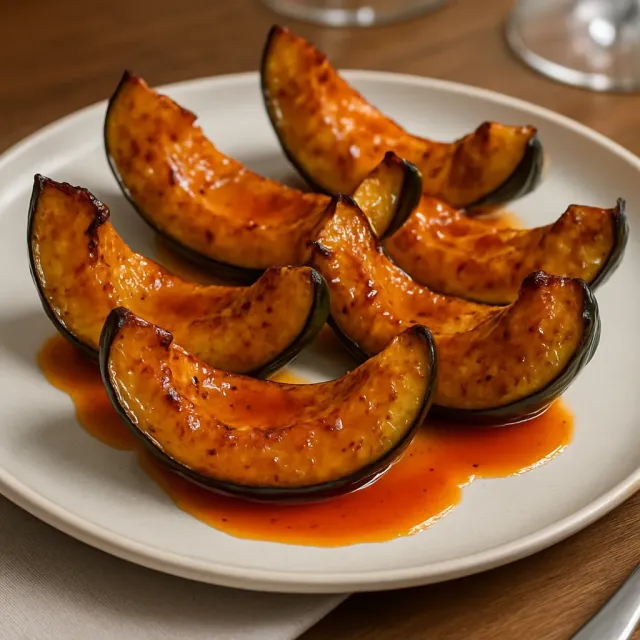 Abóbora Cabotiá Assada com Manteiga Sriracha